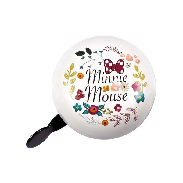 Bicycle bell Minnie Flowers Retro, white floral - Lifty Electric