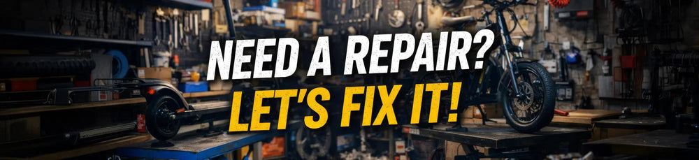 Electric scooter solid tyre repair and fitting at Lifty Electric Dublin