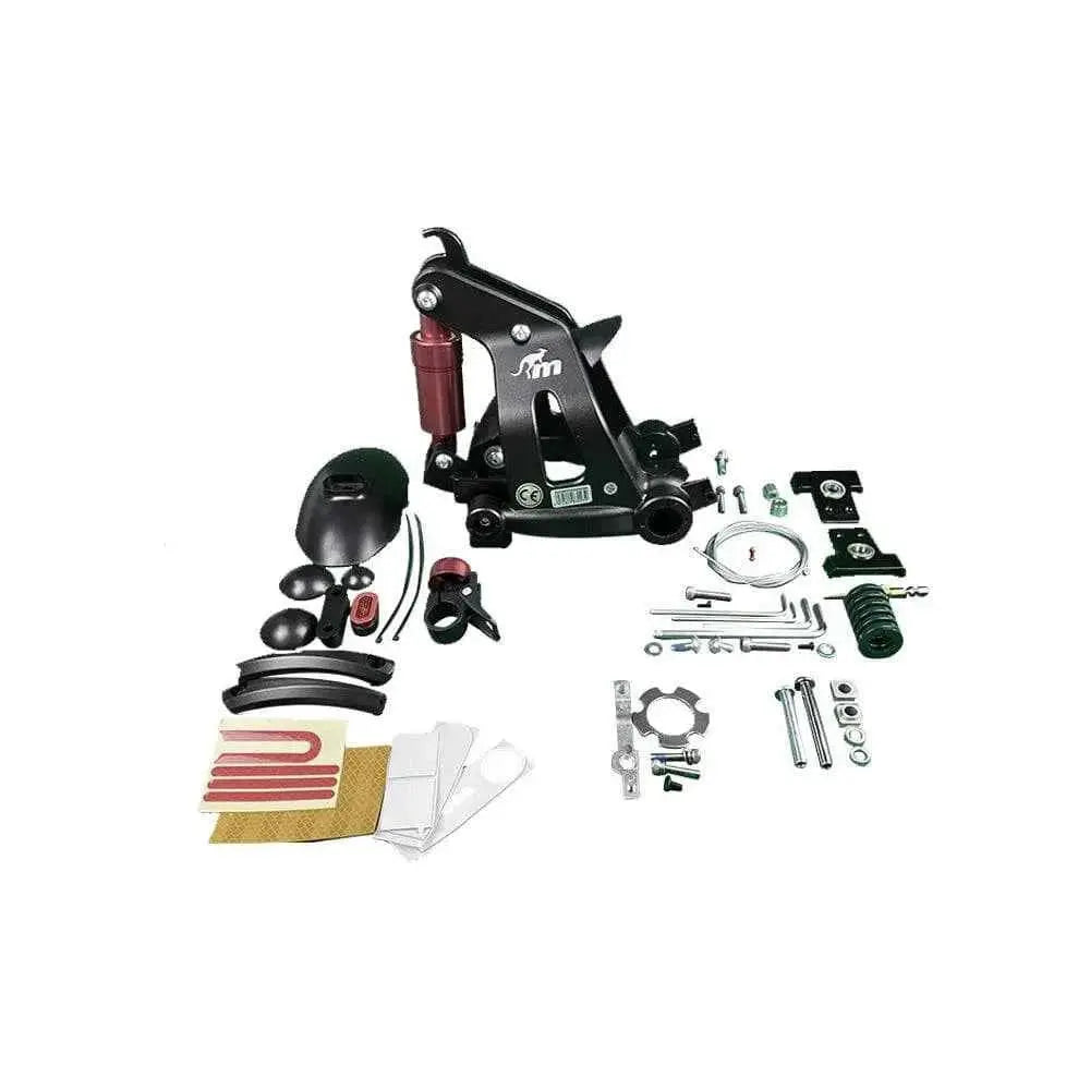 Black and Red Monorim Rear Suspension