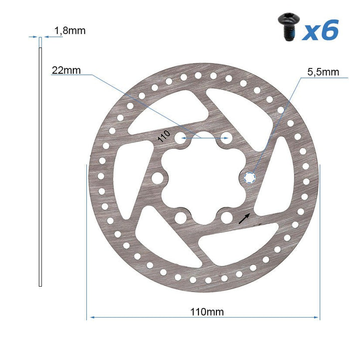 Brake Disc NIU Kqi AIR - Lifty Electric