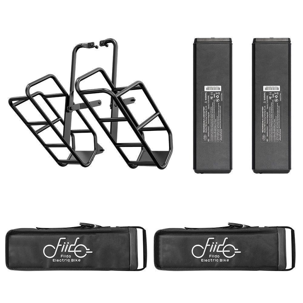 Fiido Extender Battery Combo(Battery Rack*1,Battery*2,Battery Bag*2) for Titan - Lifty Electric