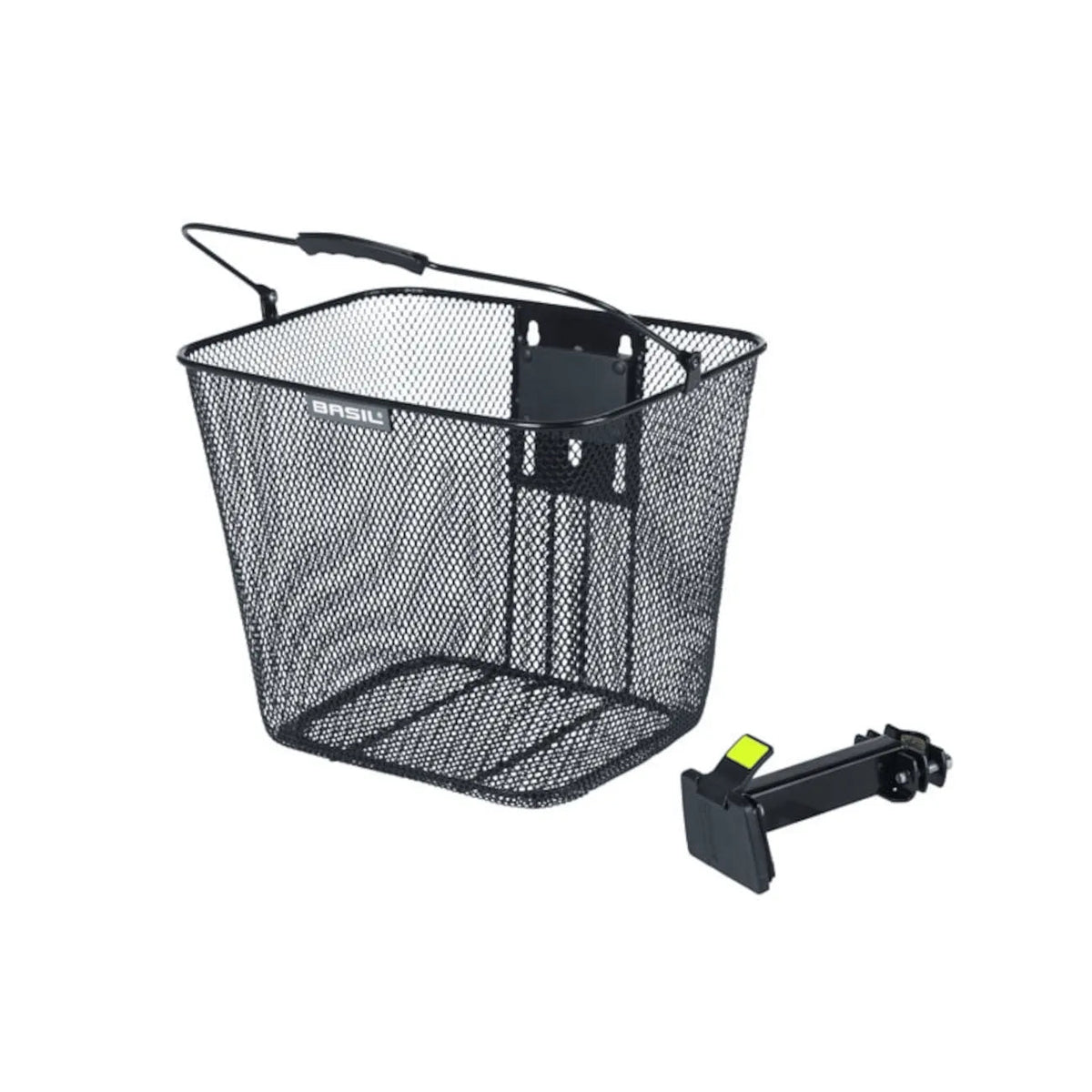 Front basket BASIL Bilbao BE for stem, with handle, black - Lifty Electric