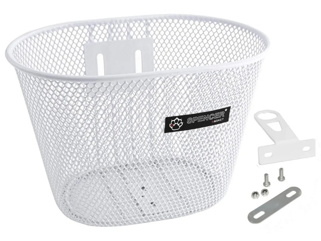 Front basket for children's bike SPENCER 16-24″, metal, white - Lifty Electric