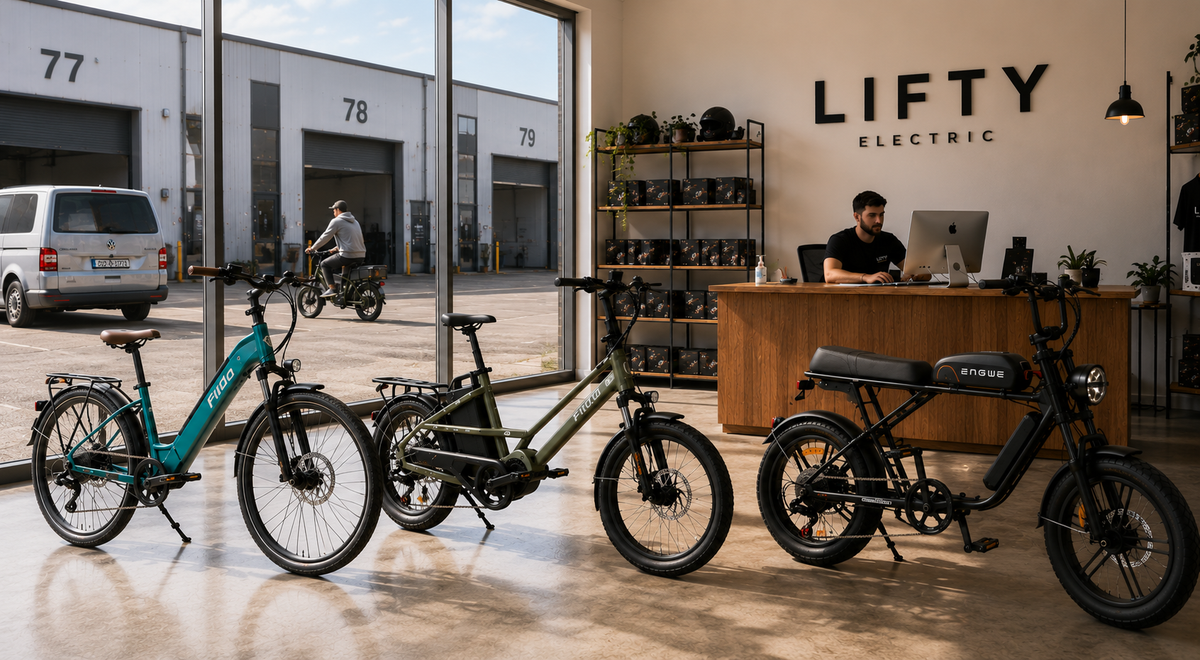 Electric bikes at the Lifty Electric Dublin showroom