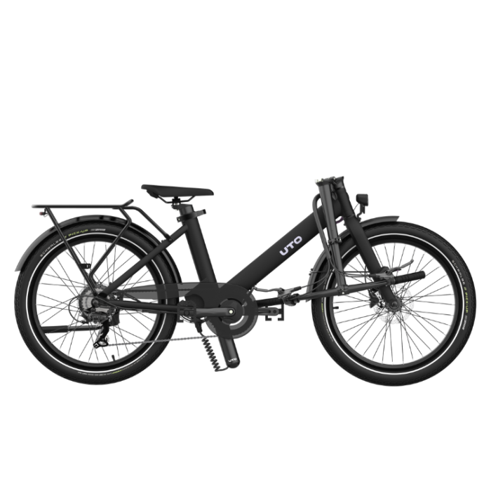 UTO OG24 Compact Electric Bike – Black Onyx – view 1