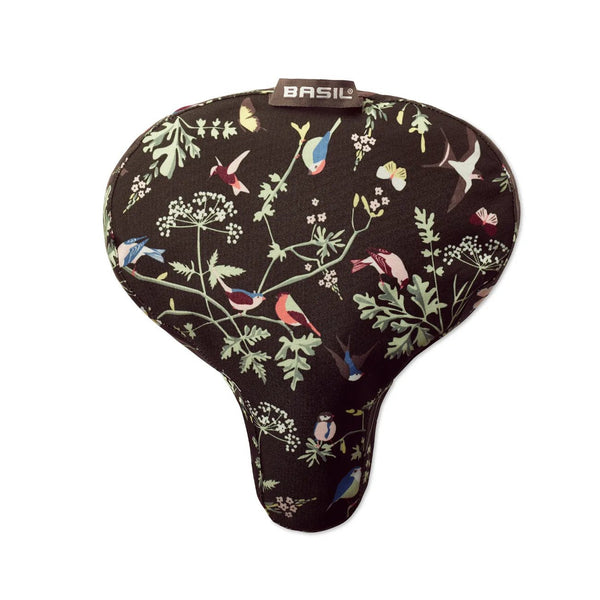 Saddle cover BASIL Wanderlust, floral-black - Lifty Electric