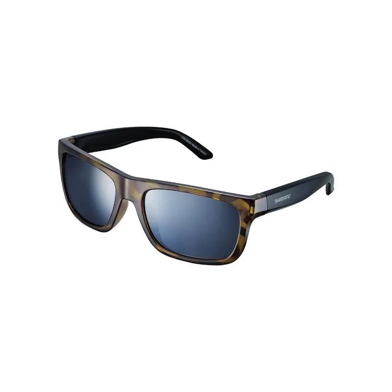 Sunglasses SHIMANO Brown Tortoise, Smoke Silver Mirror - Lifty Electric