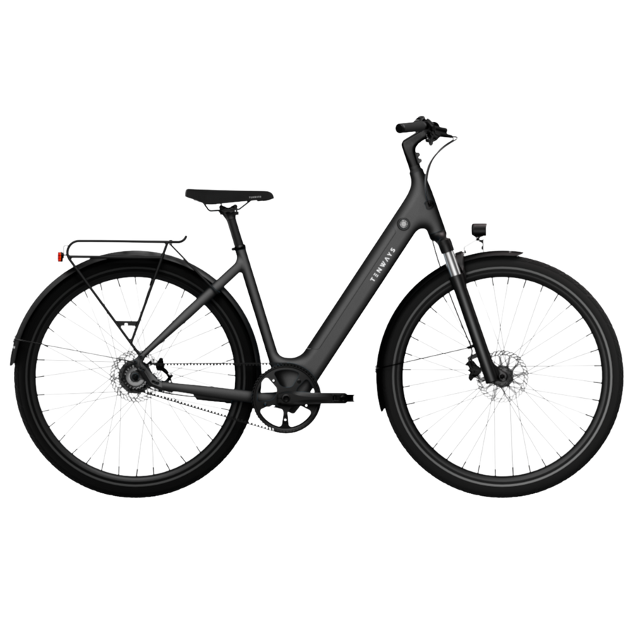 Electric bicycle TENWAYS CGO800S, Midnight Black