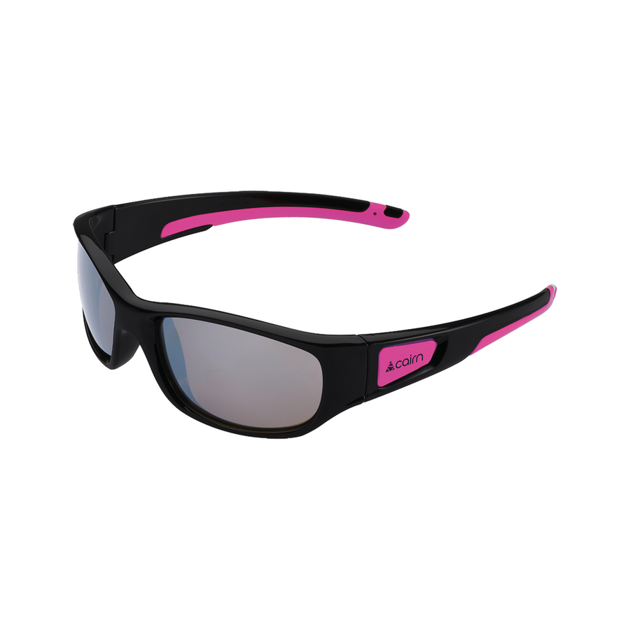 Children's sunglasses CAIRN Play, Matte Black Fluo Pink, 4-8 years