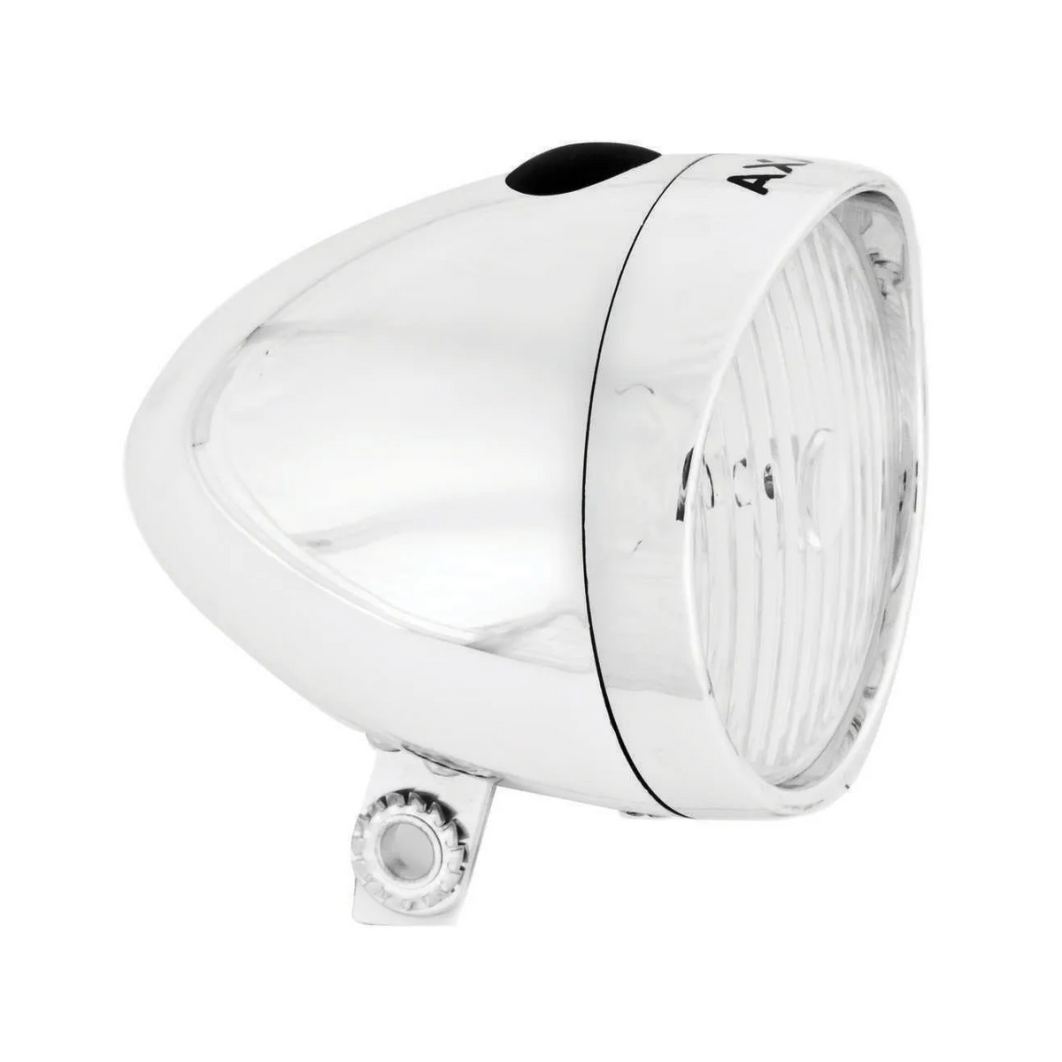 Headlight AXA Classic, 4 LUX, with batteries, silver