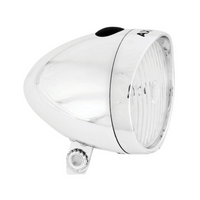 Headlight AXA Classic, 4 LUX, with batteries, silver