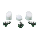 White Mudguard Caps And 3 Stainless Steel Screws Xiaomi M365 & Pro - Lifty Electric