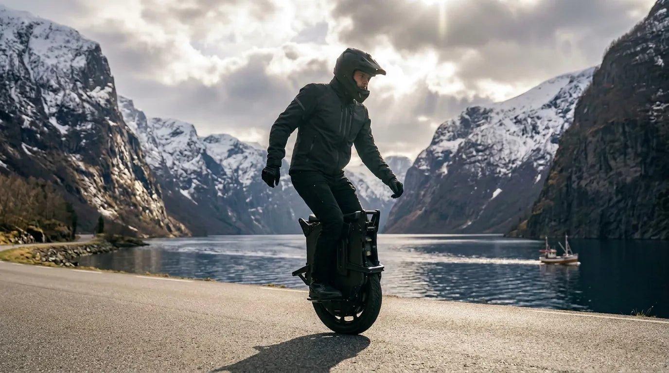 Electric Unicycles EUC mountain fjord expedition
